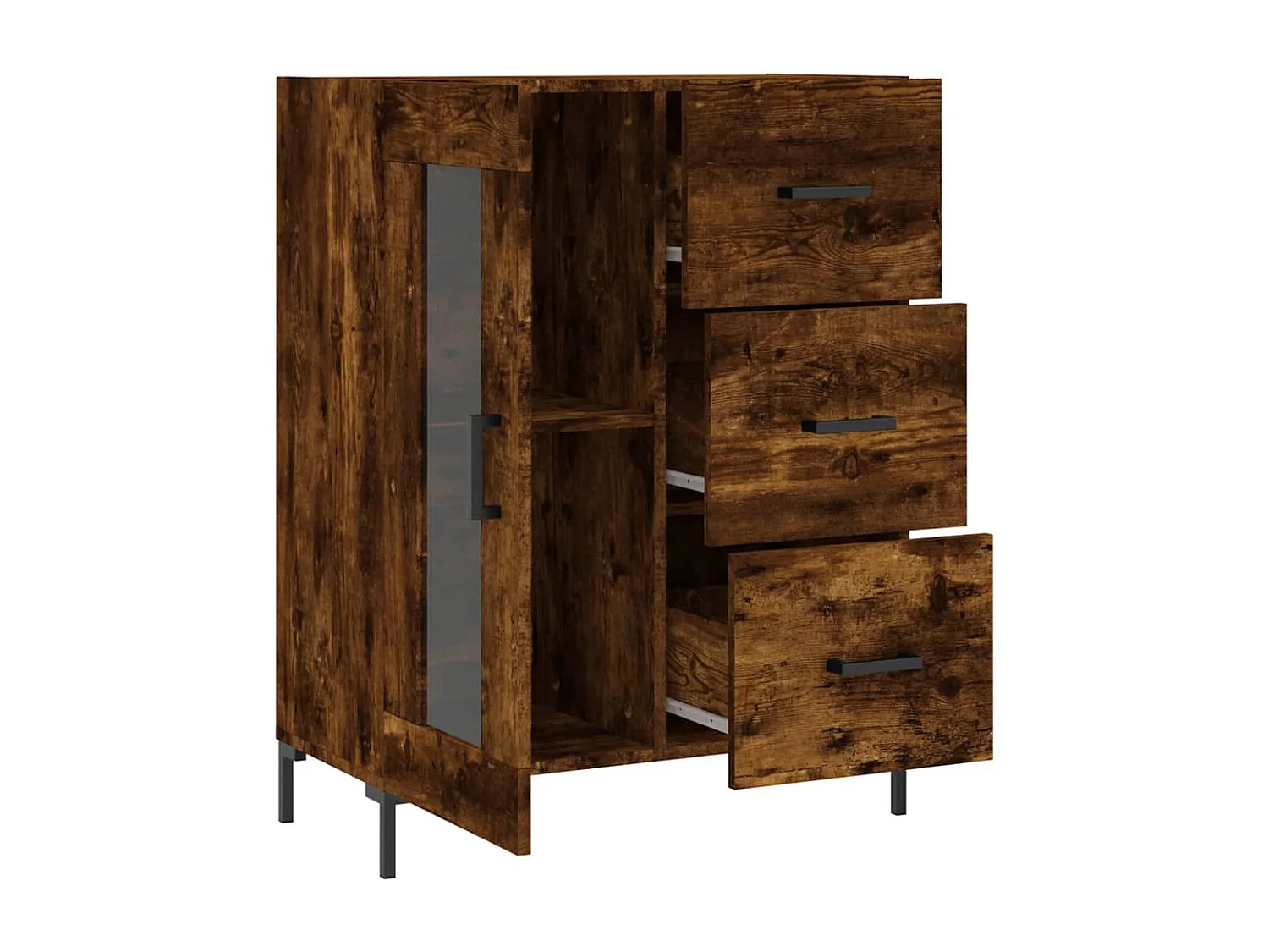 Sideboard Räuchereiche 69,5x34x90 cm Holzwerkstoff