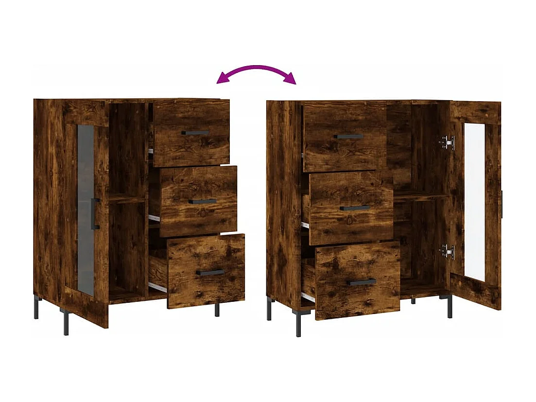 Sideboard Räuchereiche 69,5x34x90 cm Holzwerkstoff