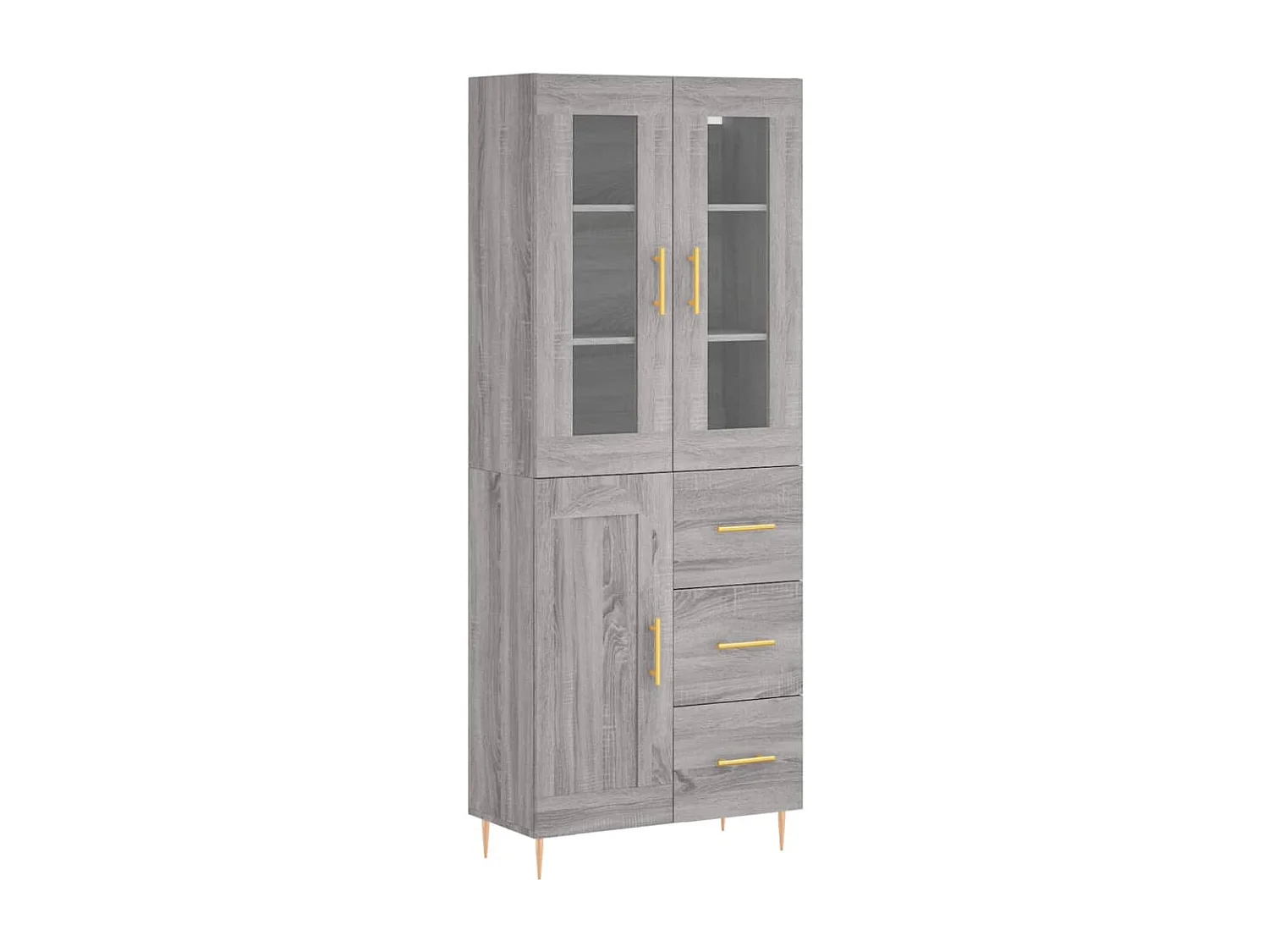 Buffet haut Sonoma gris 69,5x34x180 cm Bois d'ingénierie