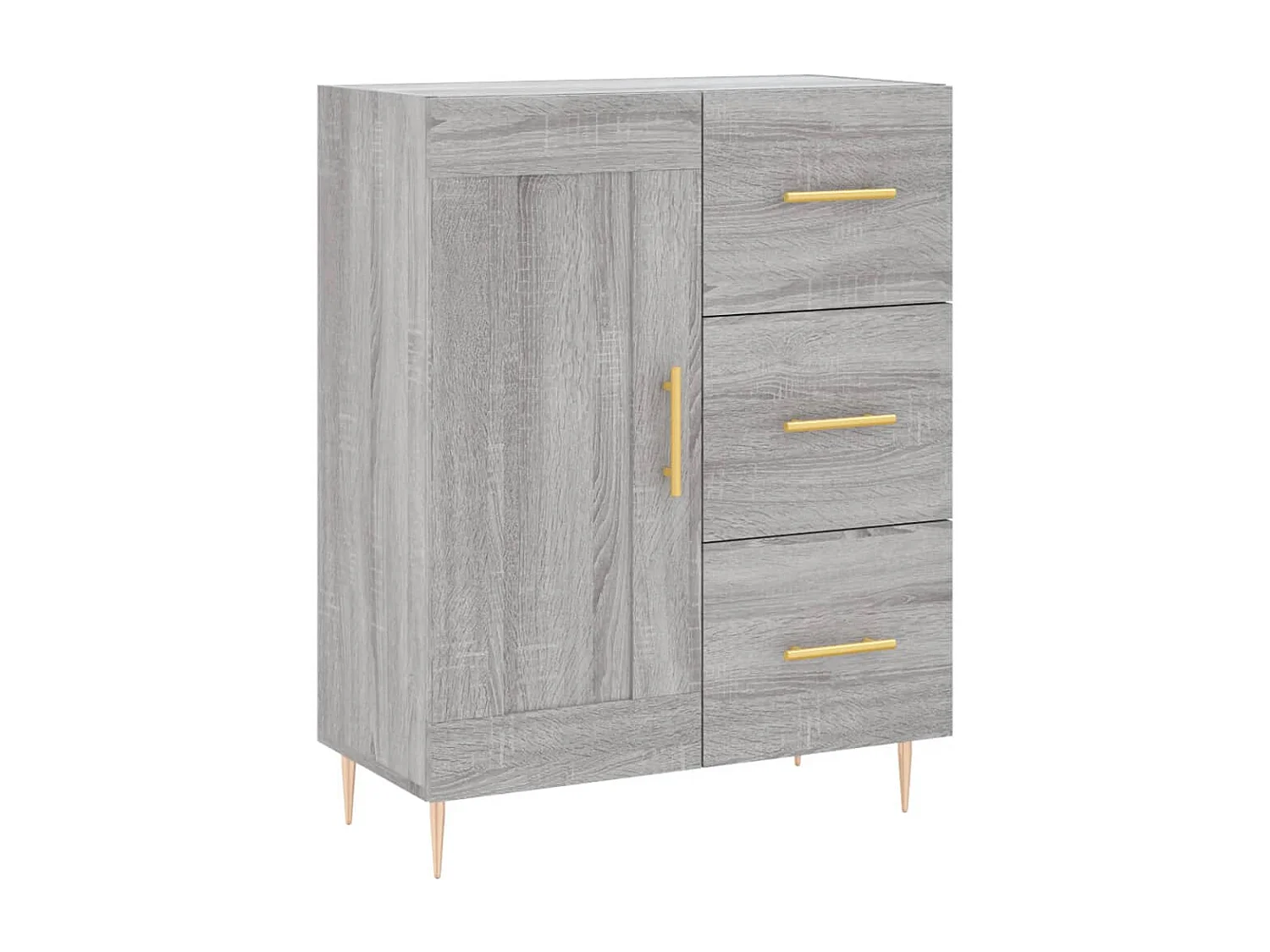 Buffet haut Sonoma gris 69,5x34x180 cm Bois d'ingénierie