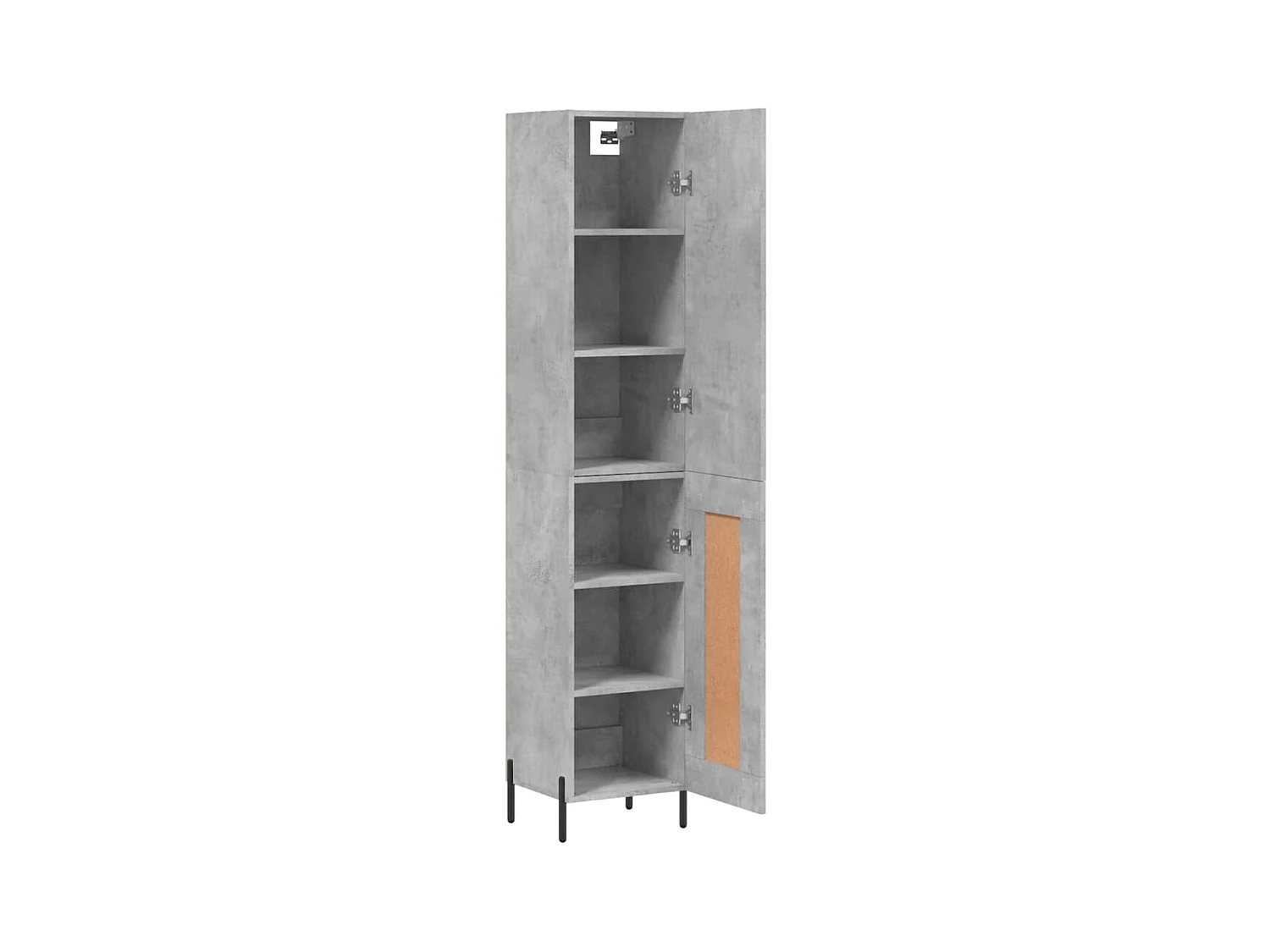 Highboard Betongrau 34,5x34x180 cm Holzwerkstoff