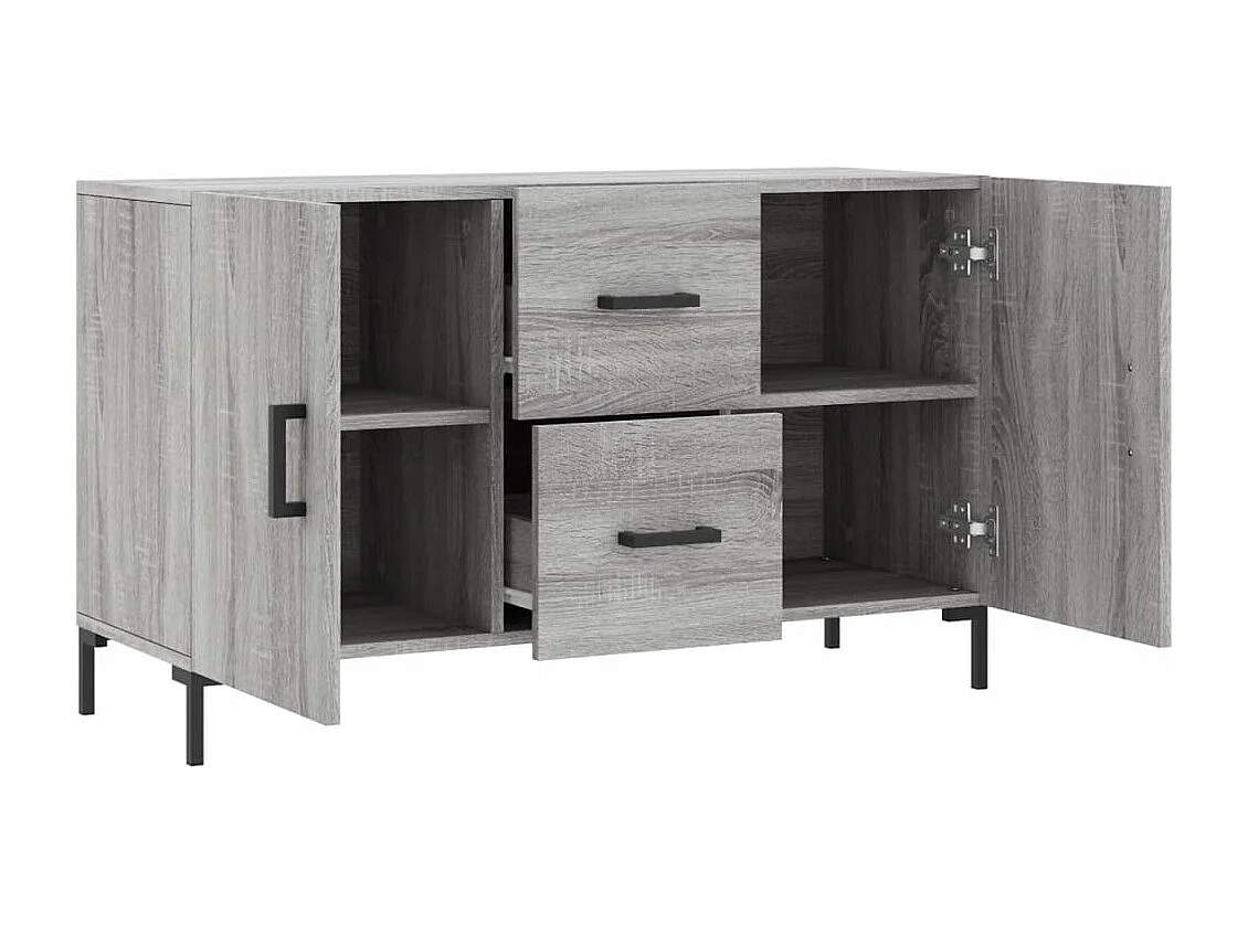 Sideboard Grau Sonoma 100x36x60 cm Holzwerkstoff