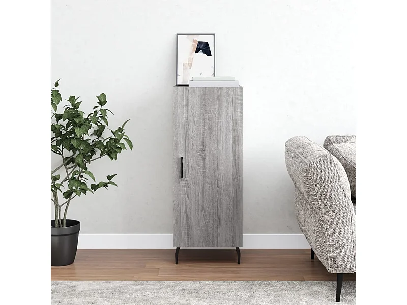 Buffet Sonoma gris 34,5x34x90 cm Bois d'ingénierie