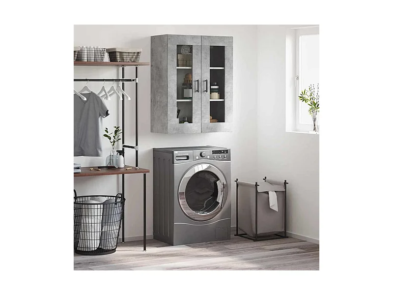 Wandschrank Betongrau 69,5x34x90 cm