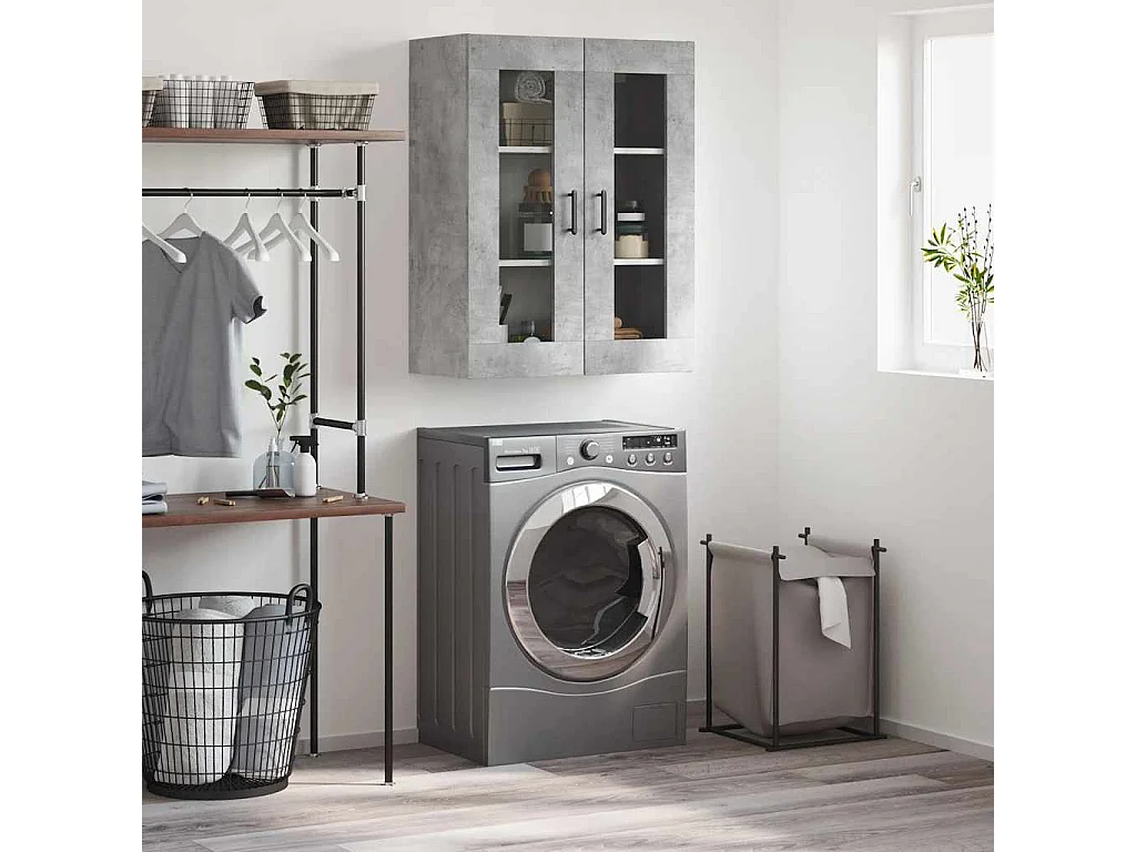 Wandschrank Betongrau 69,5x34x90 cm