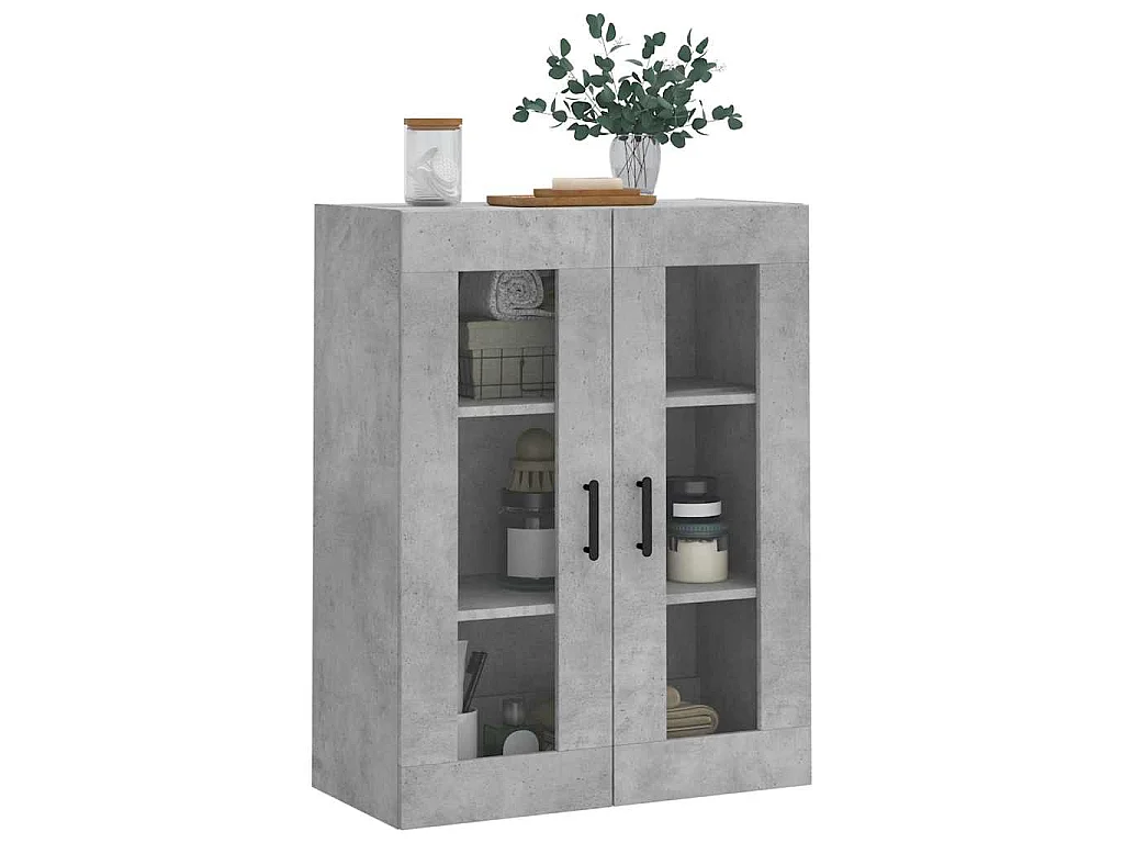 Wandkast 69,5x34x90 cm betongrijs