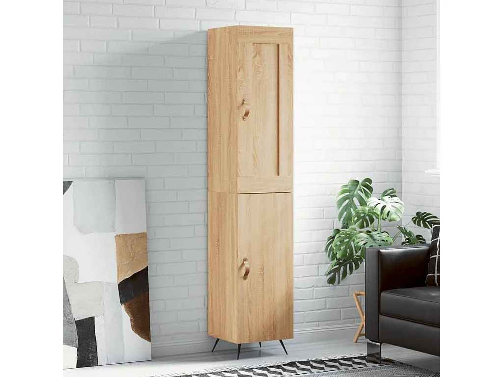 Buffet haut Chêne sonoma 34,5x34x180 cm Bois d'ingénierie