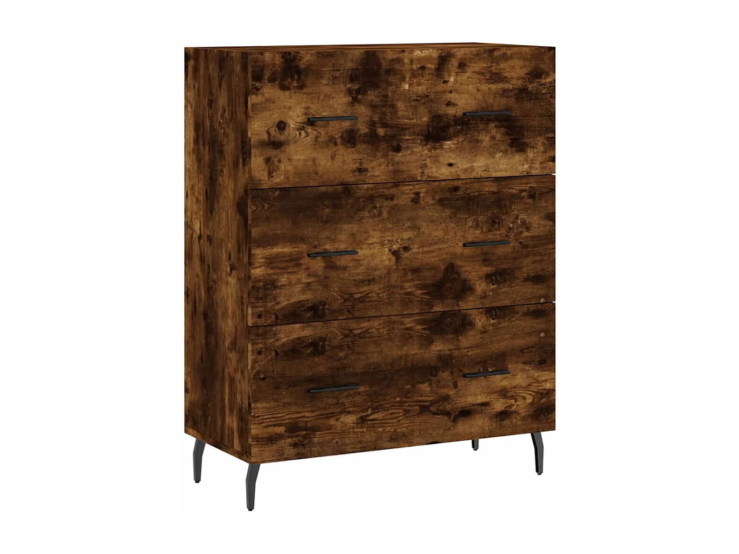 Buffet haut Chêne fumé 69,5x34x180 cm Bois d'ingénierie