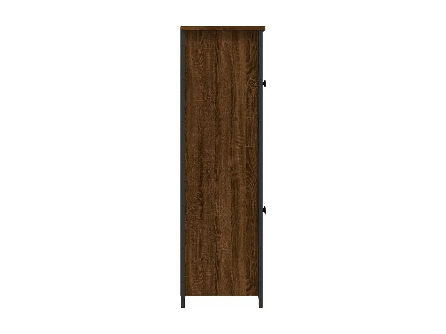 Buffet haut chêne marron 62x32x106,5 cm bois d'ingénierie