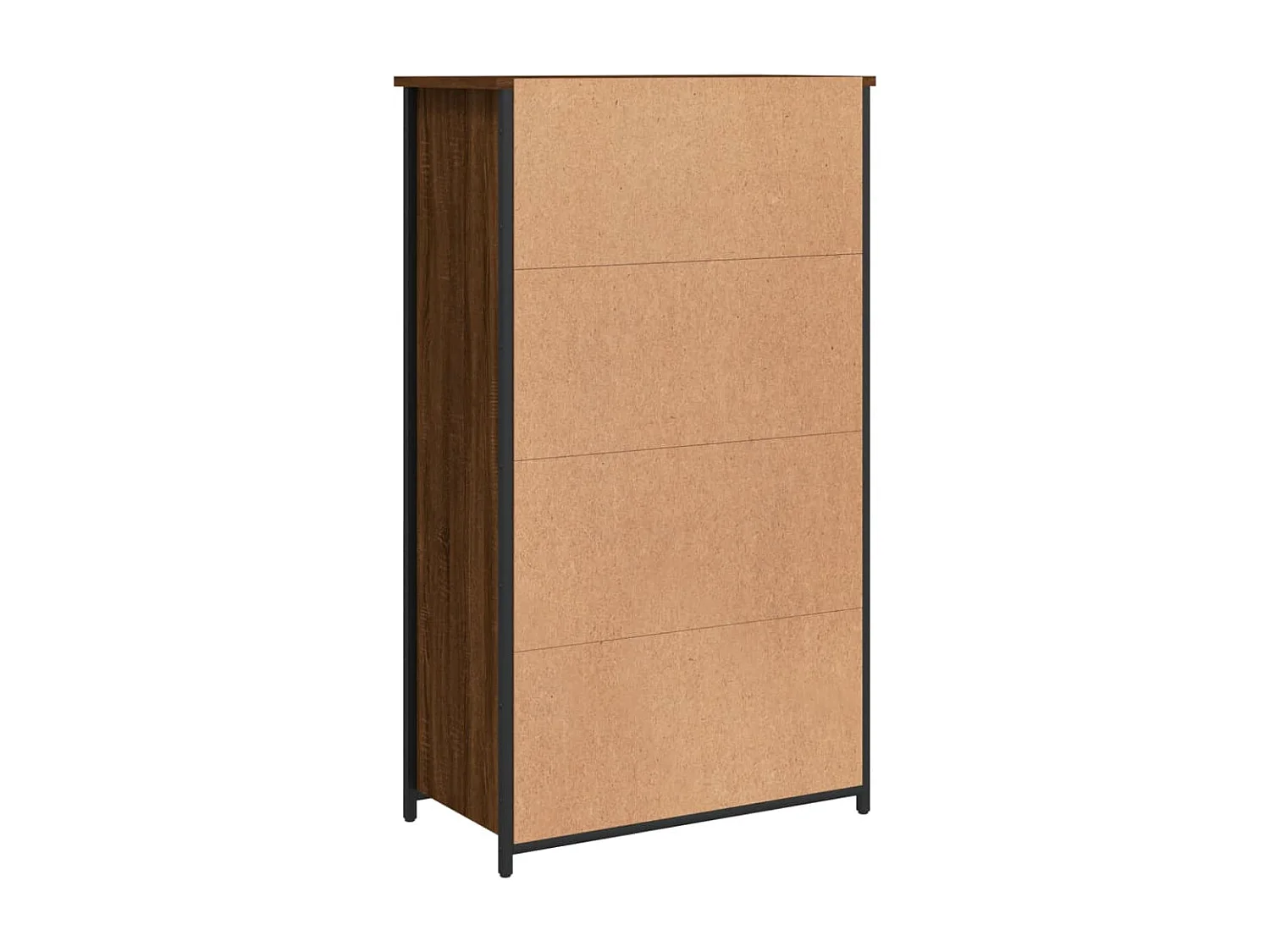 Buffet haut chêne marron 62x32x106,5 cm bois d'ingénierie