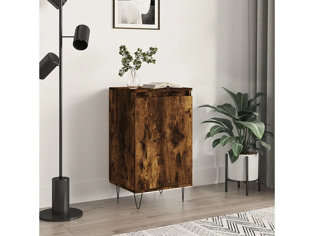 Dressoir 40x35x70 cm bewerkt hout gerookt eikenkleurig