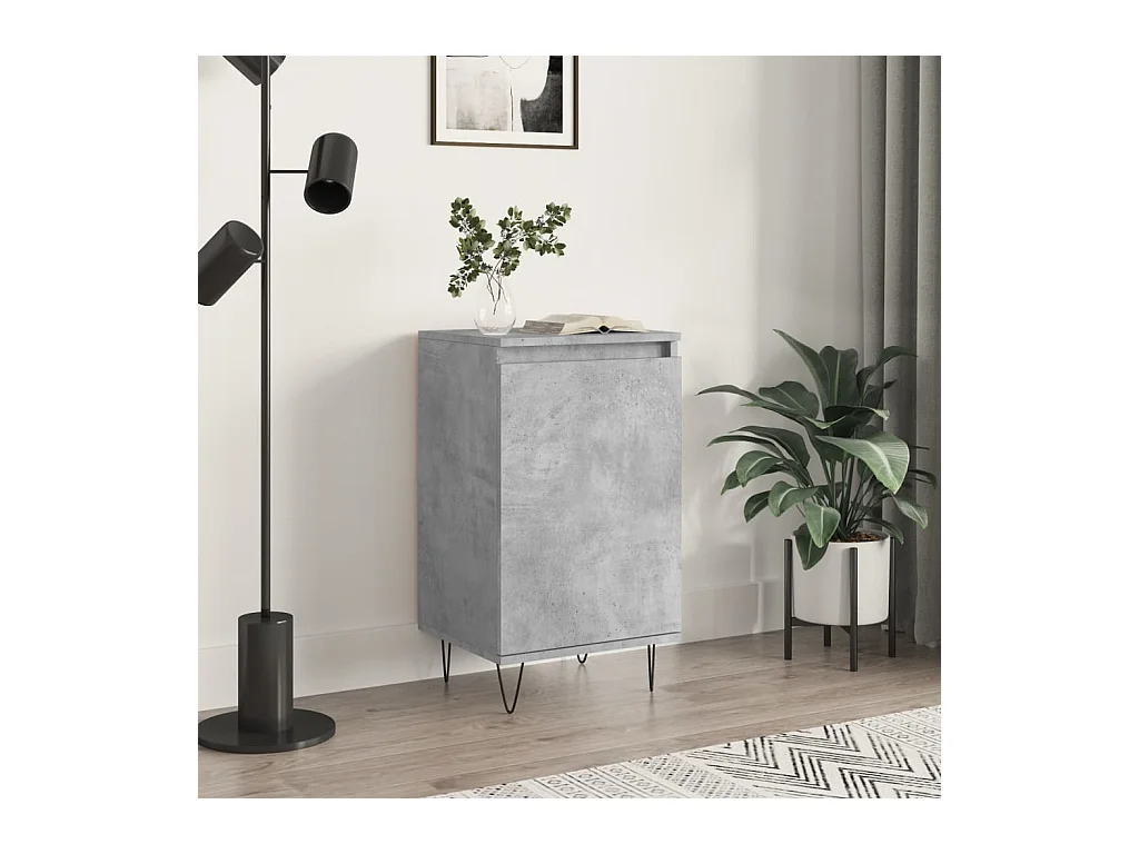 Buffet gris béton 40x35x70 cm bois d'ingénierie