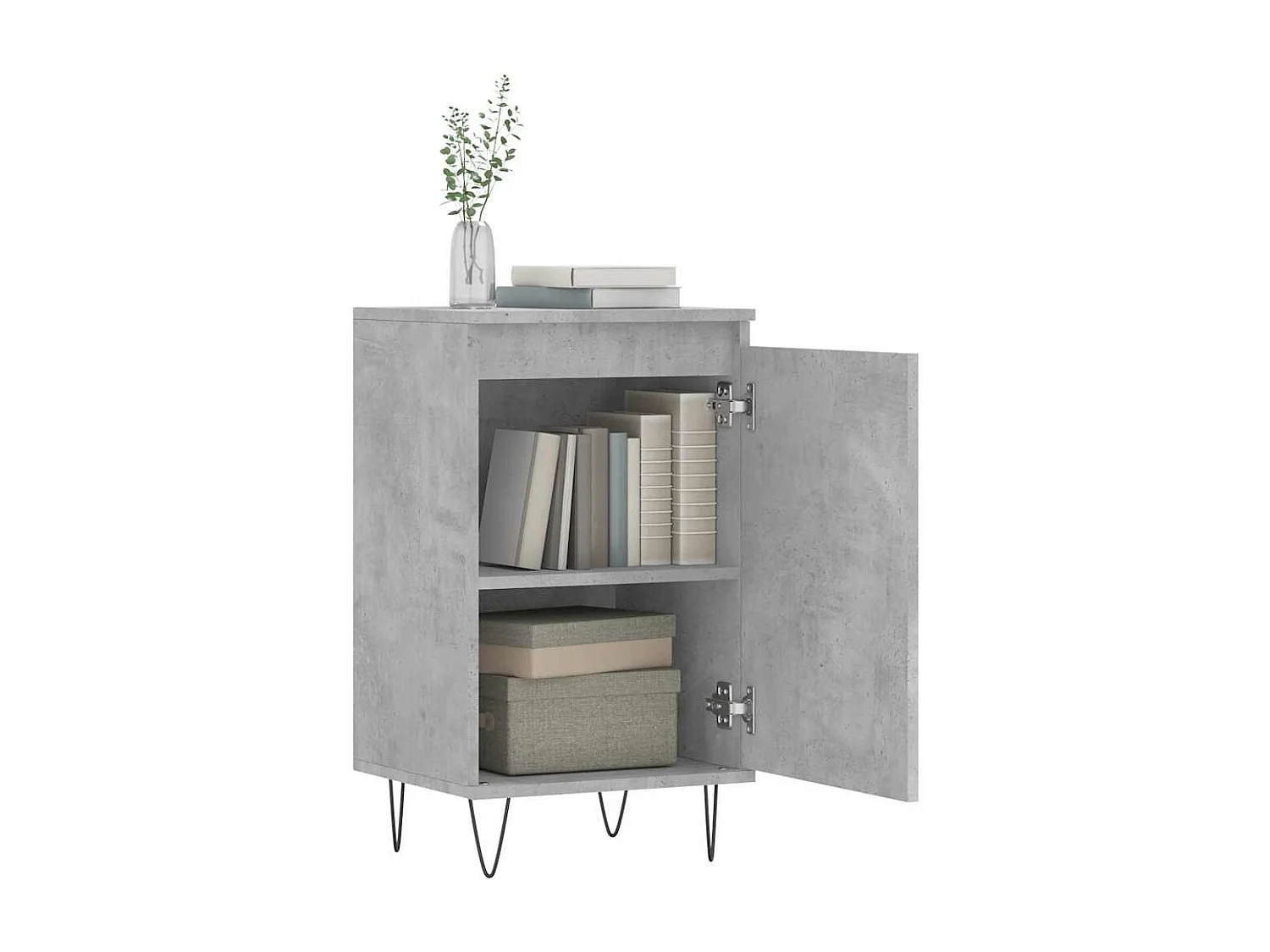 Buffet gris béton 40x35x70 cm bois d'ingénierie