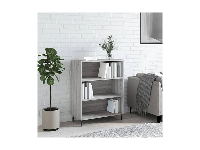 Armoire à étagères sonoma gris 69,5x32,5x90cm bois d'ingénierie