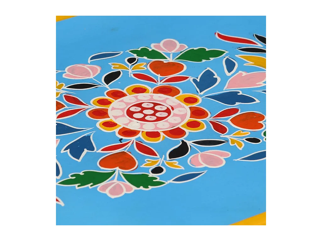 Buffet Bois massif de manguier Peinture manuelle turquoise