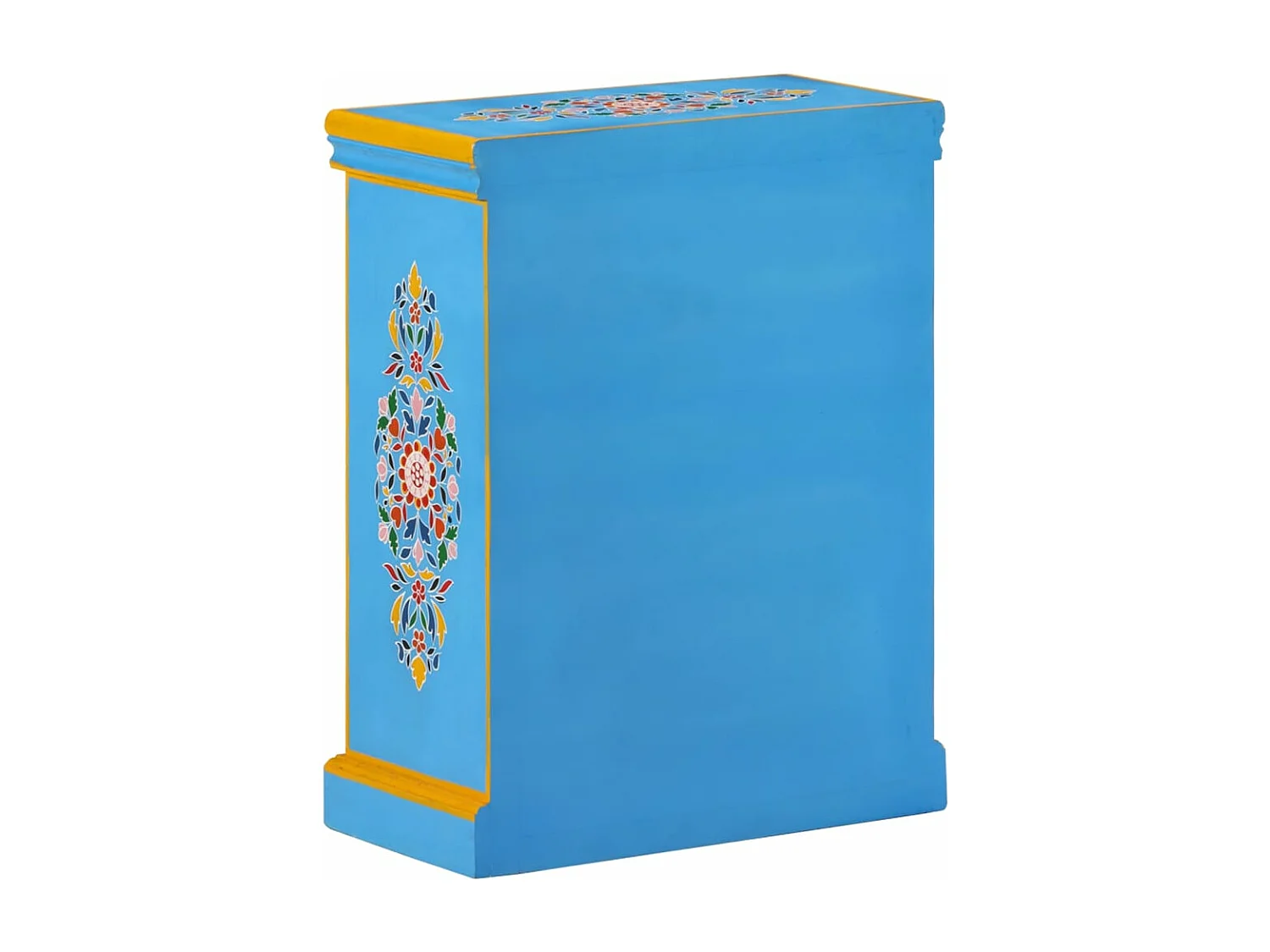 Wandkast handgeschilderd massief mangohout turquoise