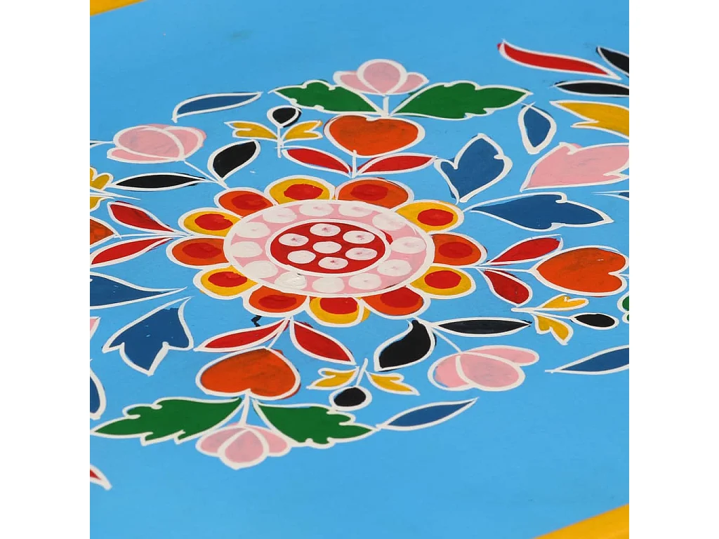 Buffet Bois massif de manguier Peinture manuelle turquoise