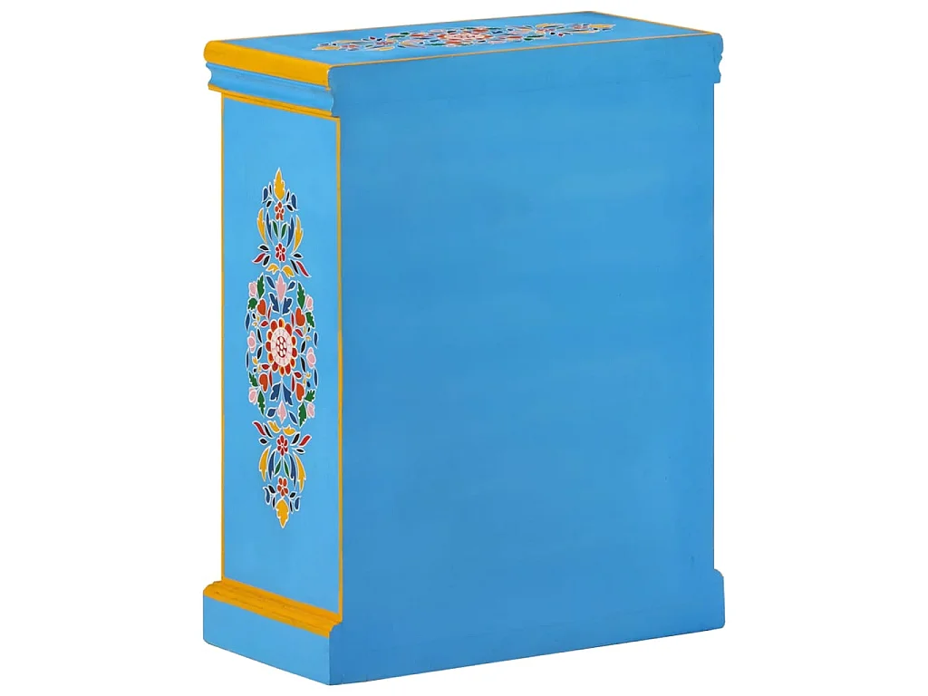 Buffet Bois massif de manguier Peinture manuelle turquoise
