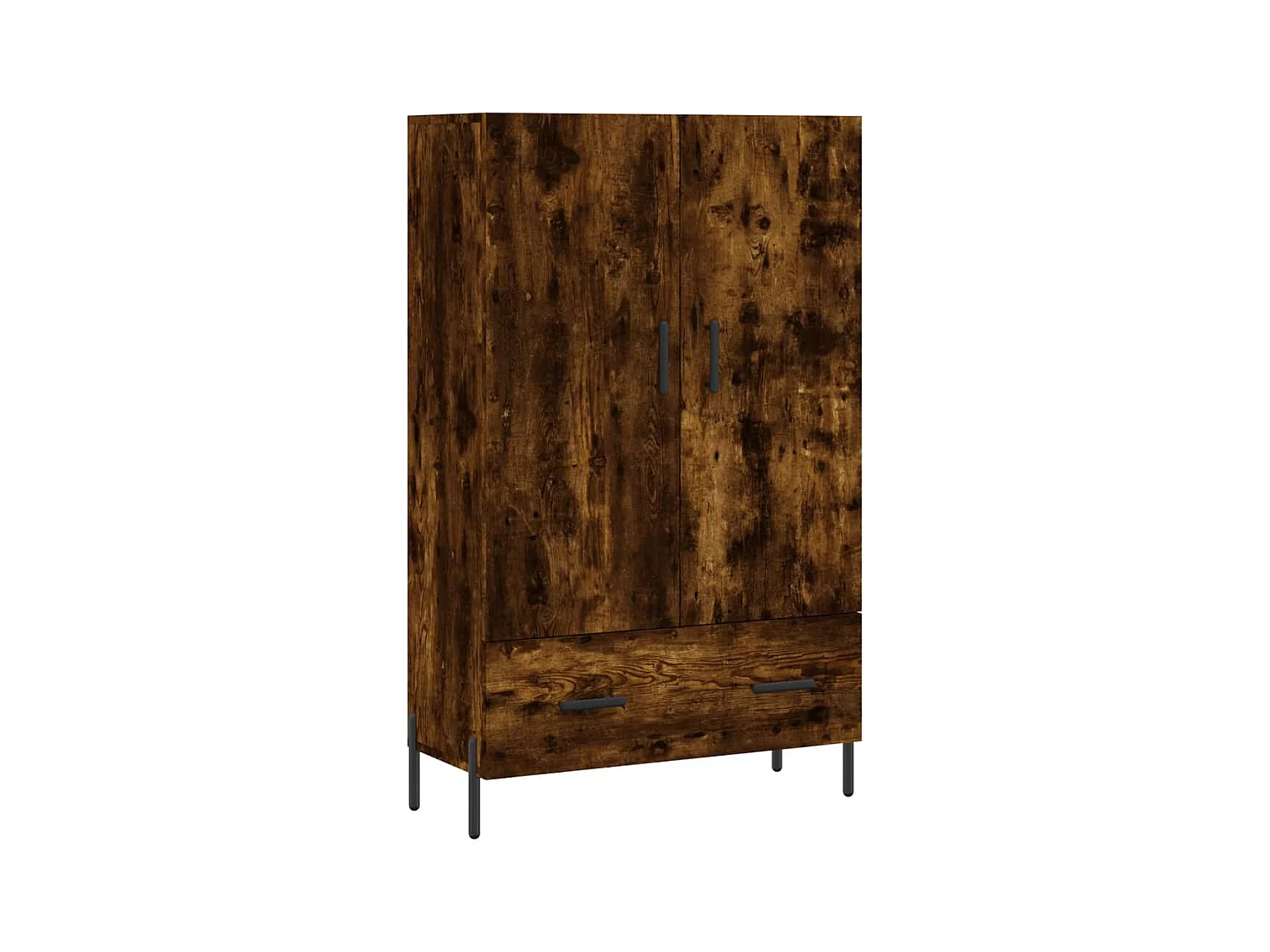 Buffet haut chêne fumé 69,5x31x115 cm bois d'ingénierie