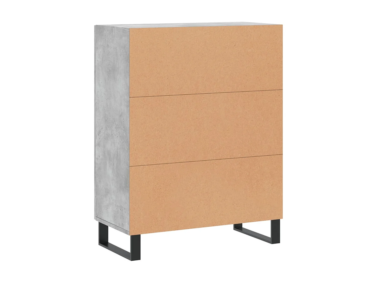 Buffet gris béton 69,5x34x90 cm bois d'ingénierie