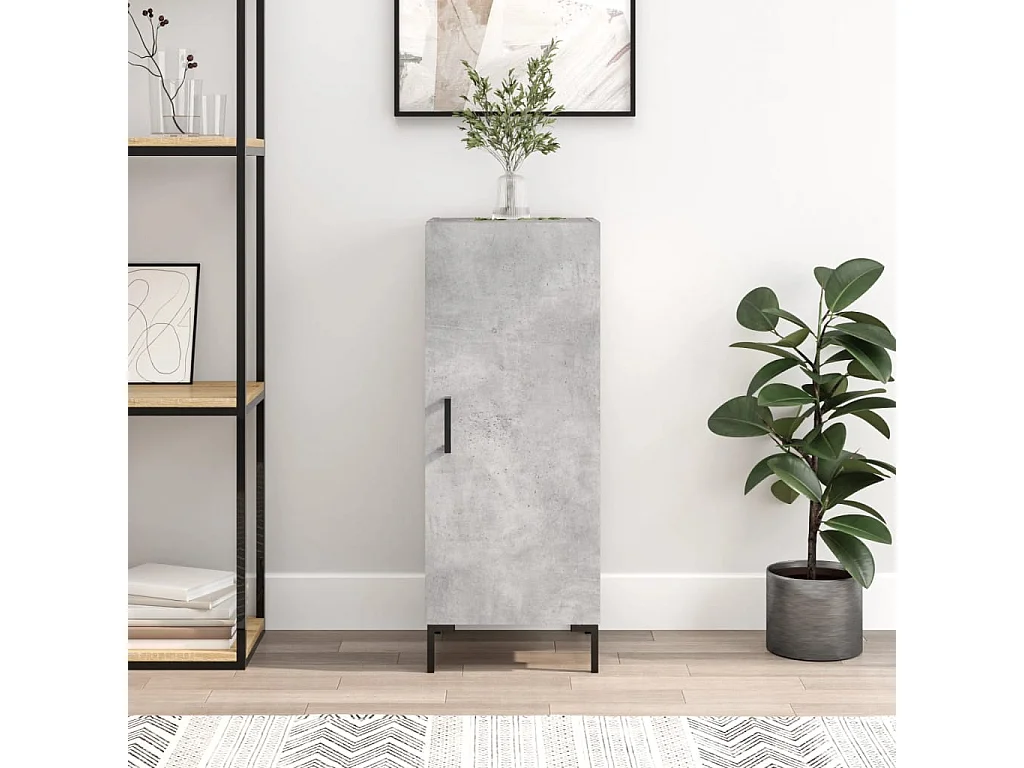 Sideboard Betongrau 34,5x34x90 cm Holzwerkstoff