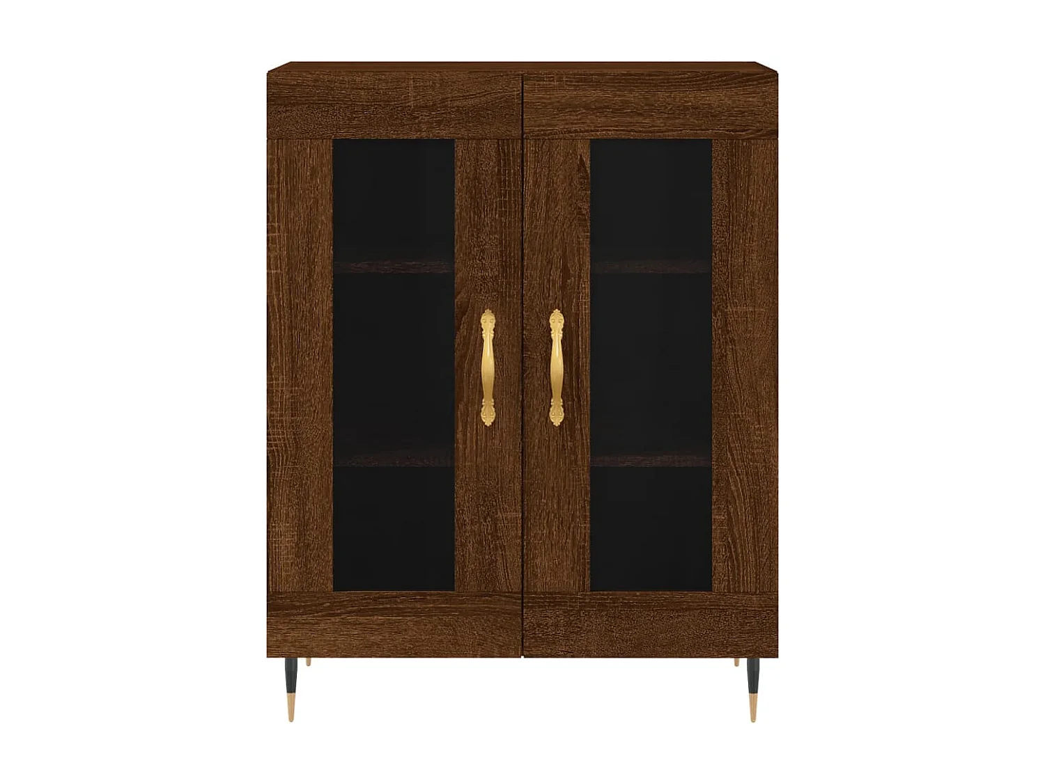 Buffet haut Chêne marron 69,5x34x180 cm Bois d'ingénierie