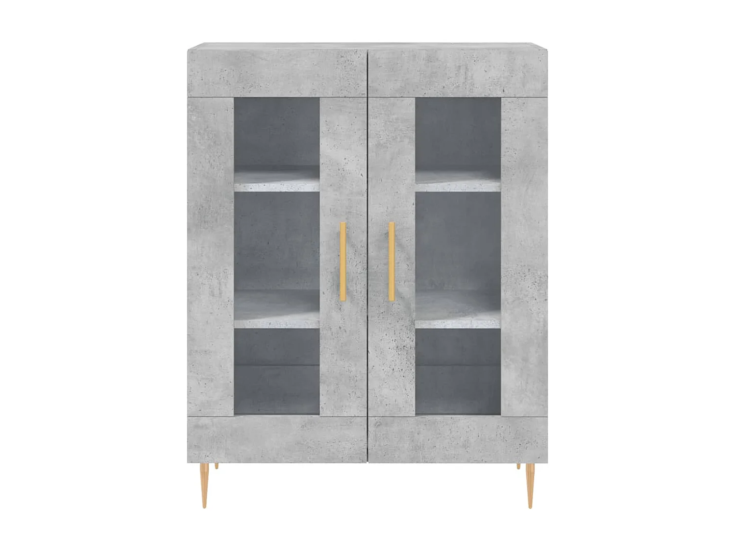 Buffet haut Gris béton 69,5x34x180 cm Bois d'ingénierie