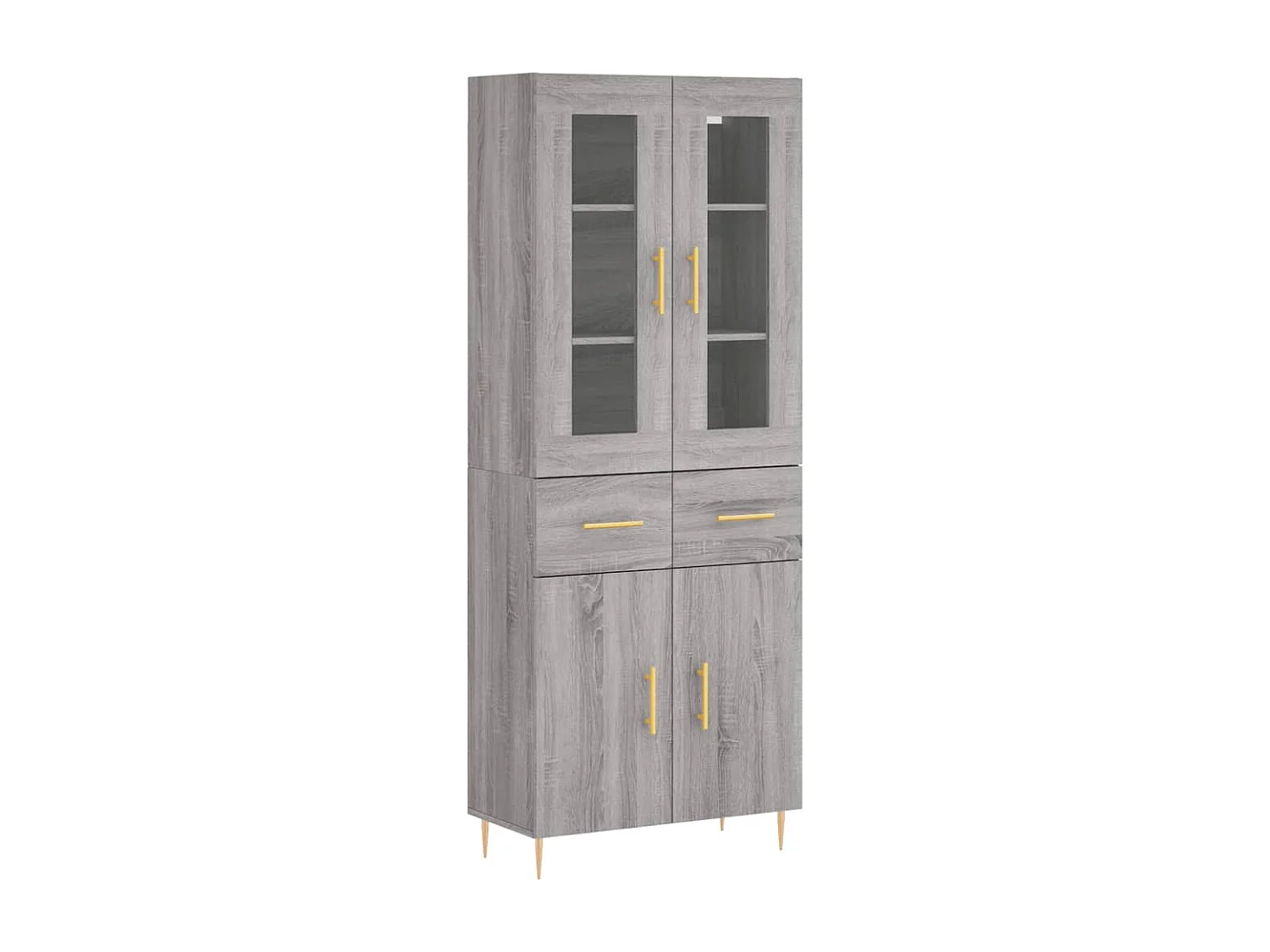 Buffet haut Sonoma gris 69,5x34x180 cm Bois d'ingénierie
