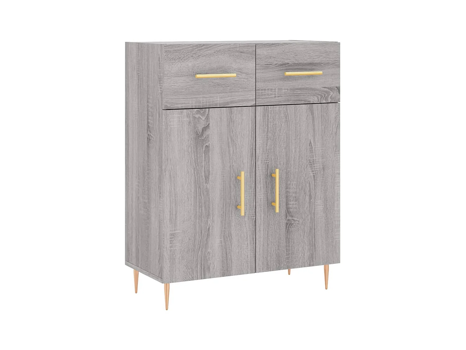 Highboard Grau Sonoma 69,5x34x180 cm Holzwerkstoff