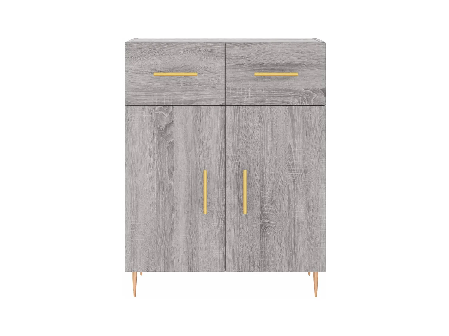 Highboard Grau Sonoma 69,5x34x180 cm Holzwerkstoff
