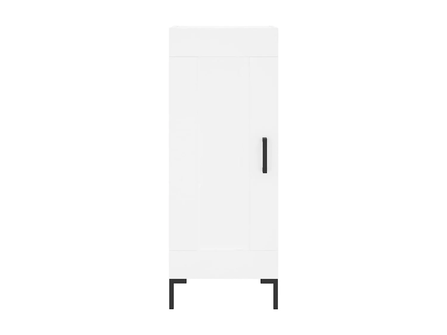 Aparador alto madera contrachapada blanco 34,5x34x180 cm