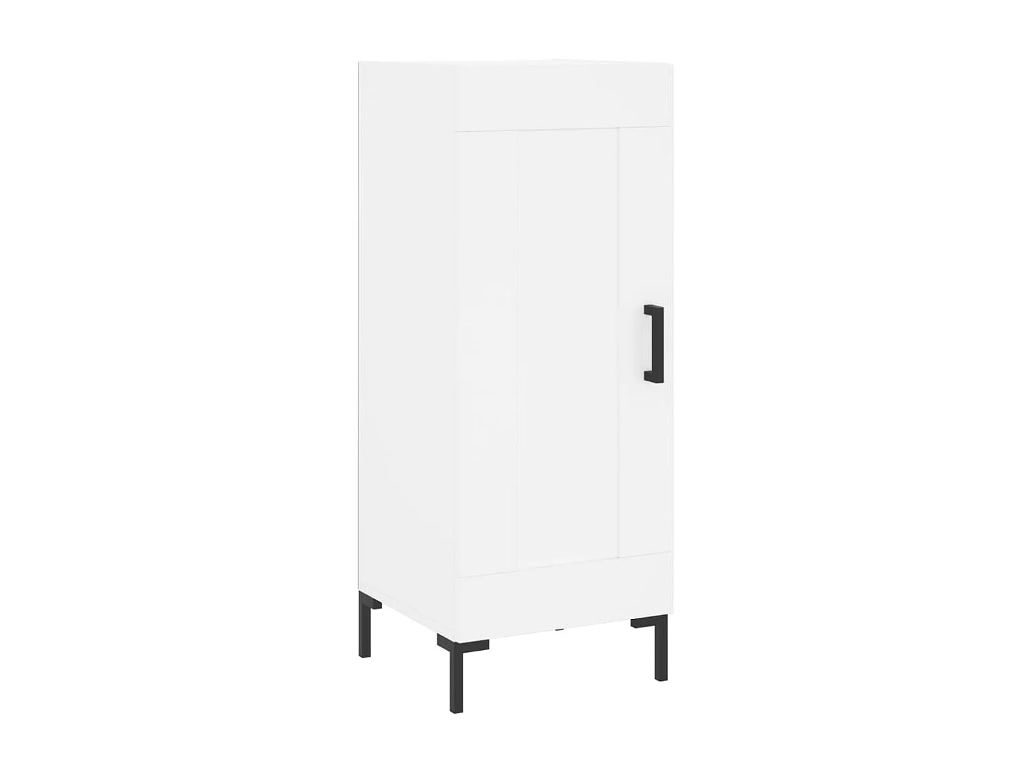 Hoge kast 34,5x34x180 cm bewerkt hout wit