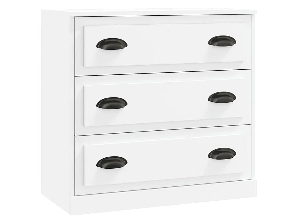 Buffets 3 pcs Blanc Bois d'ingénierie