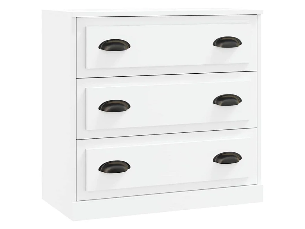 Buffets 3 pcs Blanc Bois d'ingénierie