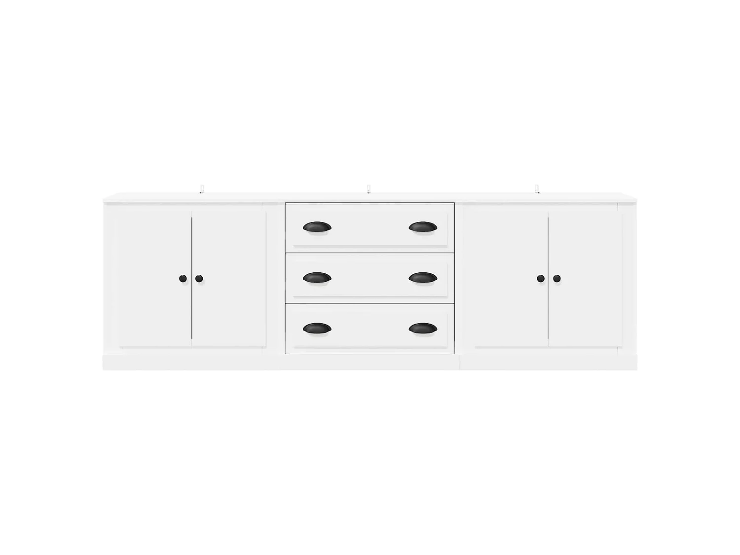 Buffets 3 pcs Blanc Bois d'ingénierie