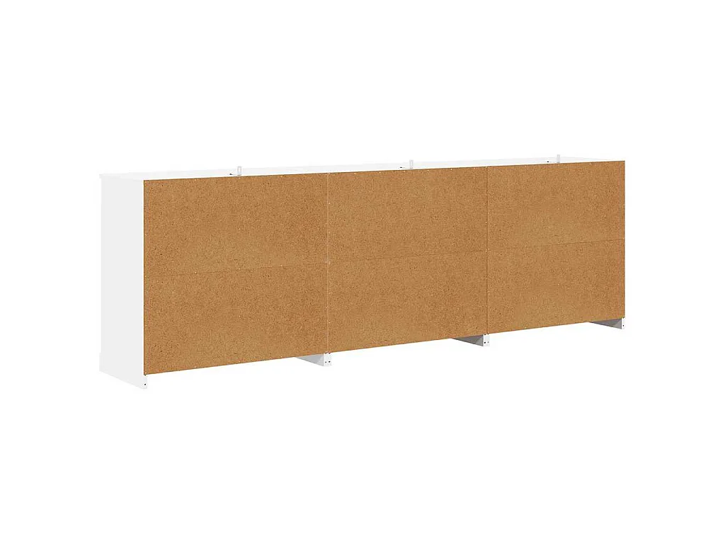Buffets 3 pcs Blanc Bois d'ingénierie