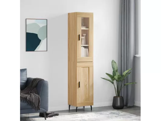 Kauf Unique Highboard Sonoma-Eiche 34,5x34x180 cm Holzwerkstoff