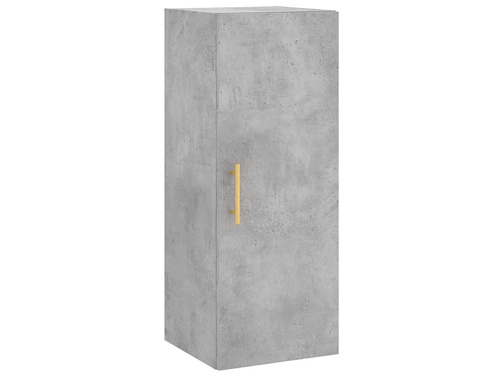 Mobile a Parete Grigio Cemento 34,5x34x90 cm