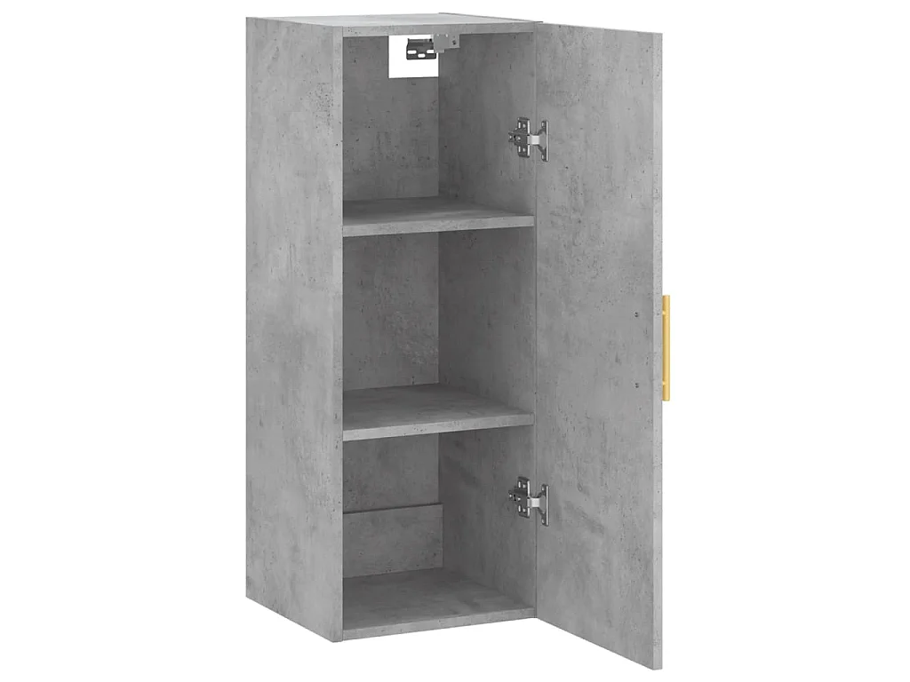 Mobile a Parete Grigio Cemento 34,5x34x90 cm