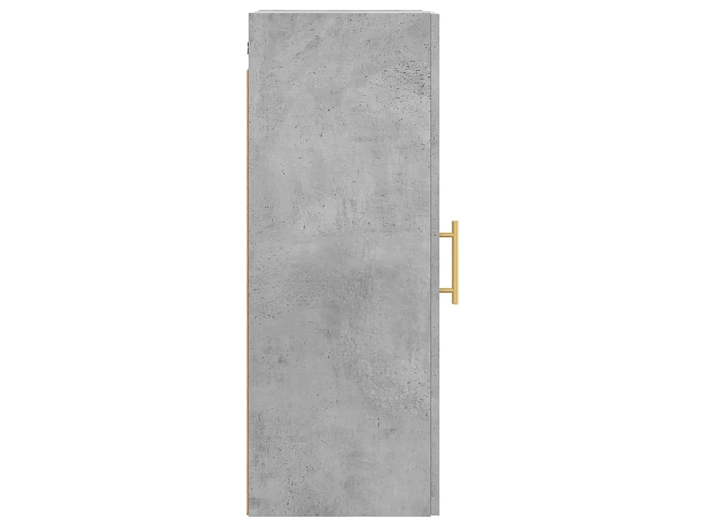 Mobile a Parete Grigio Cemento 34,5x34x90 cm
