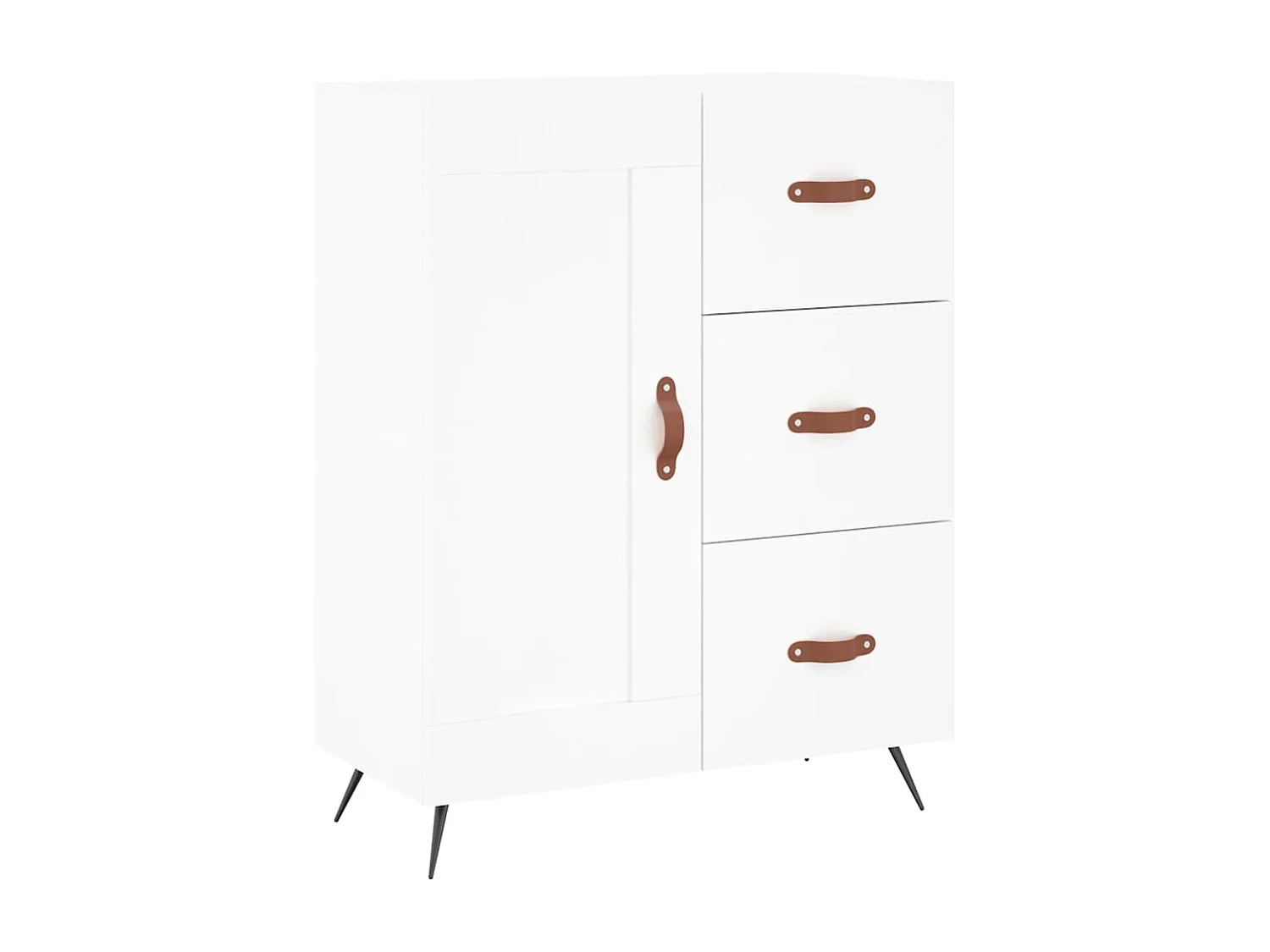 Highboard Weiß 69,5x34x180 cm Holzwerkstoff