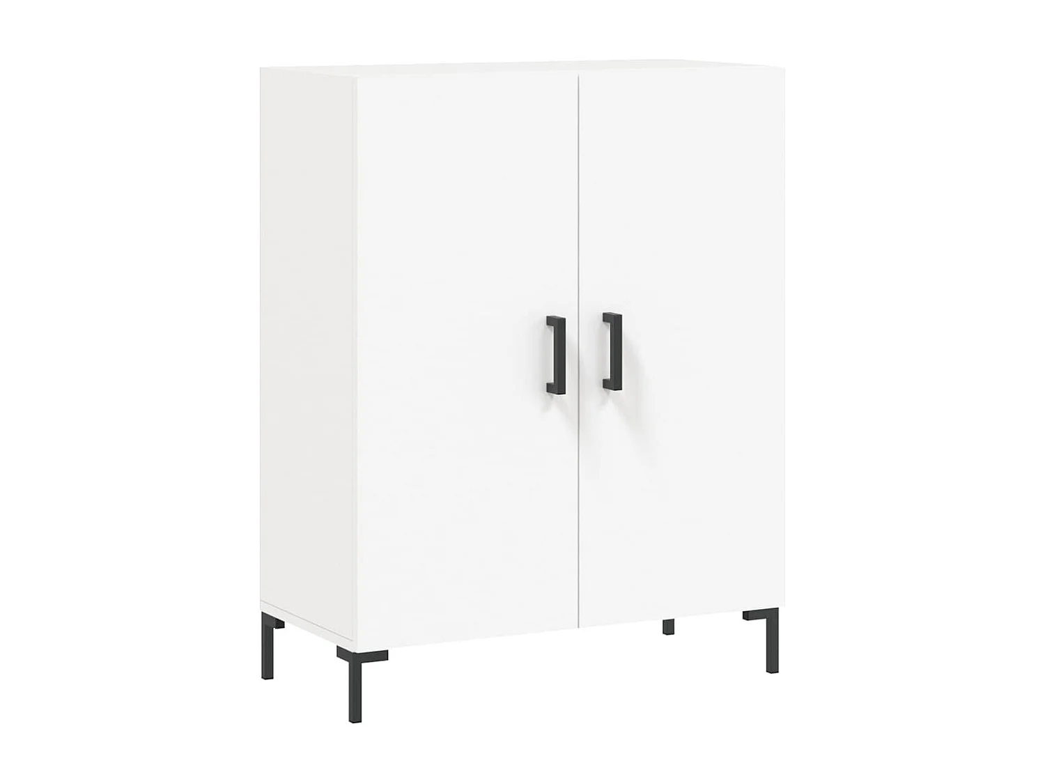 Aparador alto madera contrachapada blanco 69,5x34x180 cm