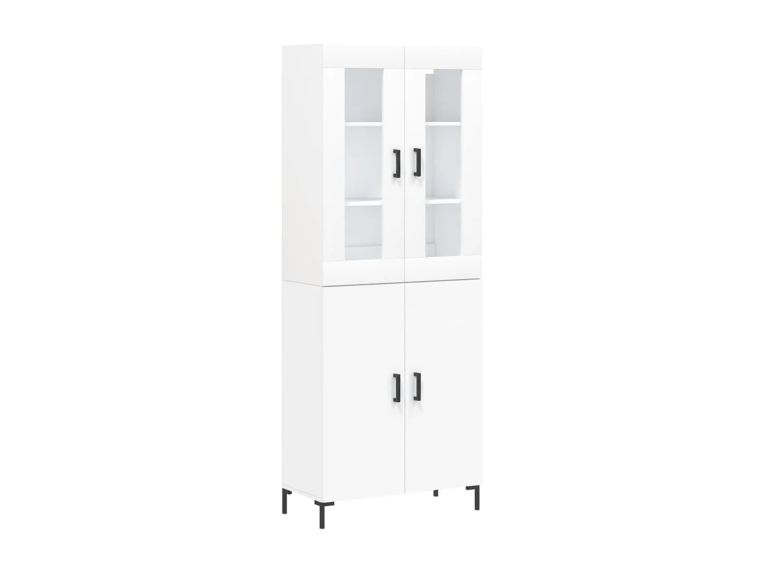 Buffet haut Blanc 69,5x34x180 cm Bois d'ingénierie