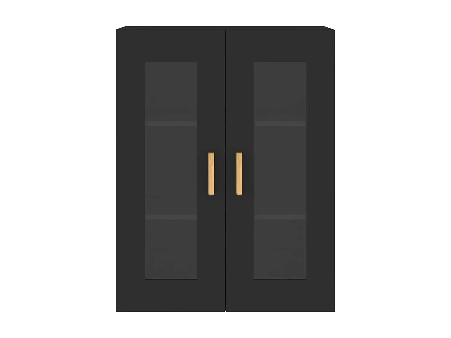 Armoires murales 2 pcs noir bois d'ingénierie