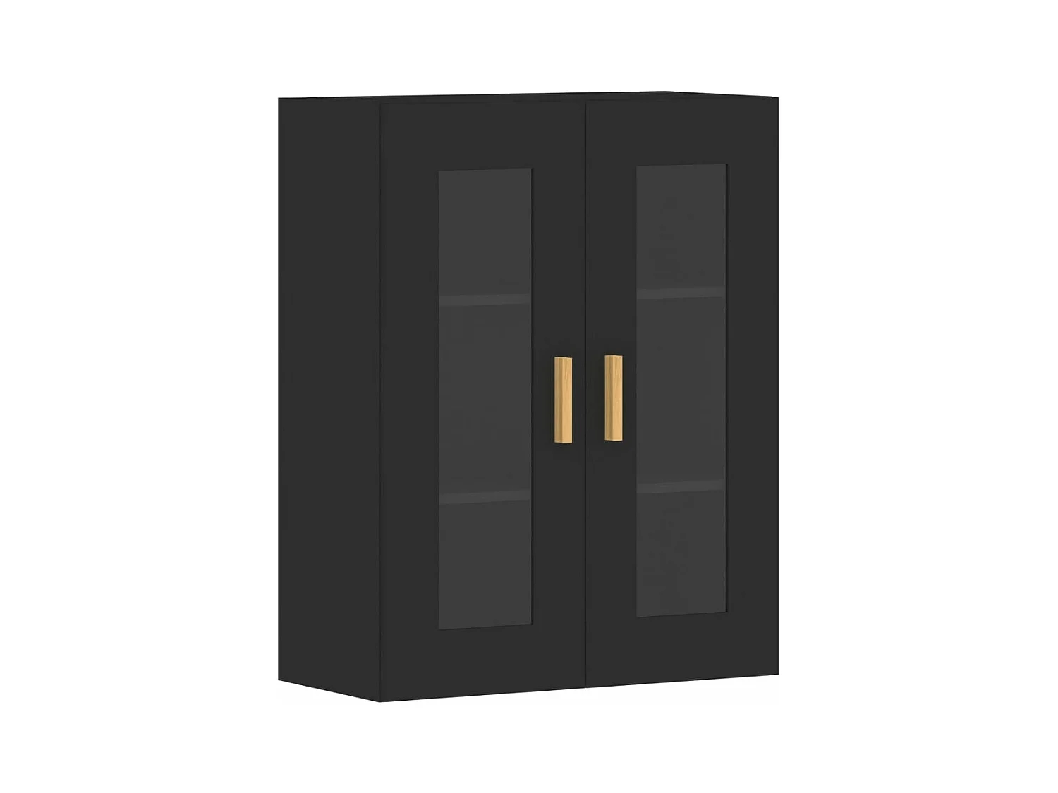 Armoires murales 2 pcs noir bois d'ingénierie