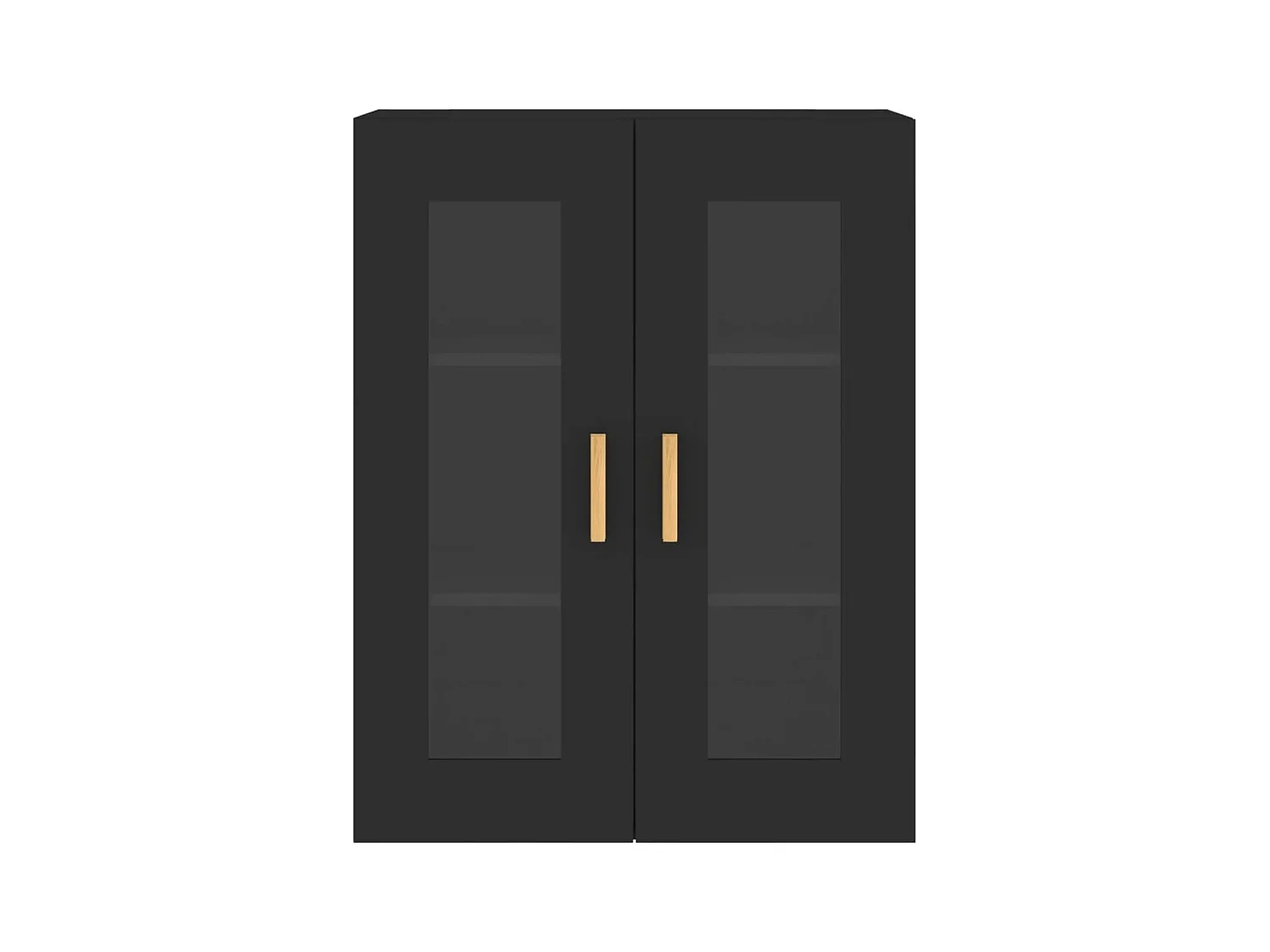 Armoires murales 2 pcs noir bois d'ingénierie