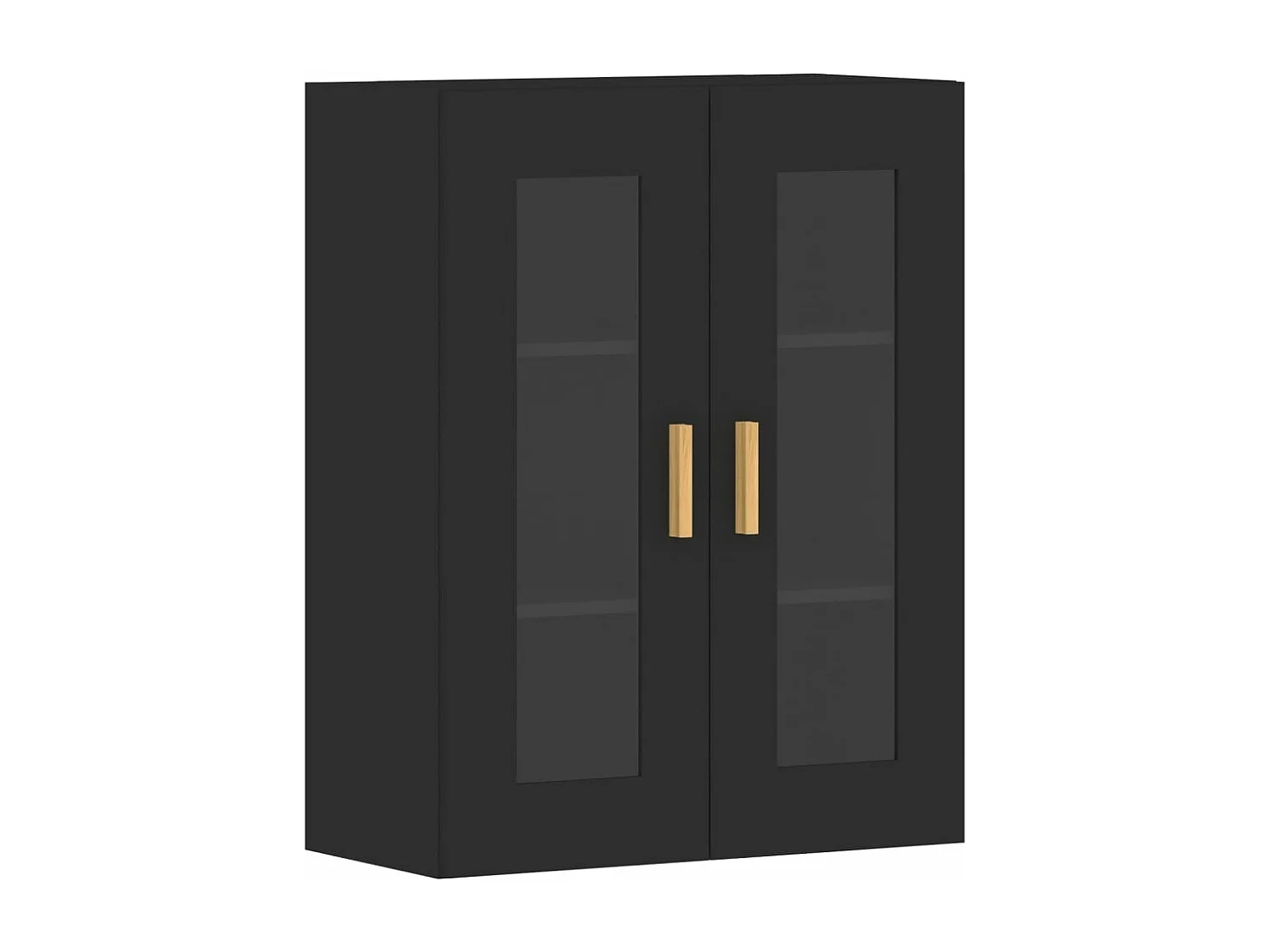 Armoires murales 2 pcs noir bois d'ingénierie