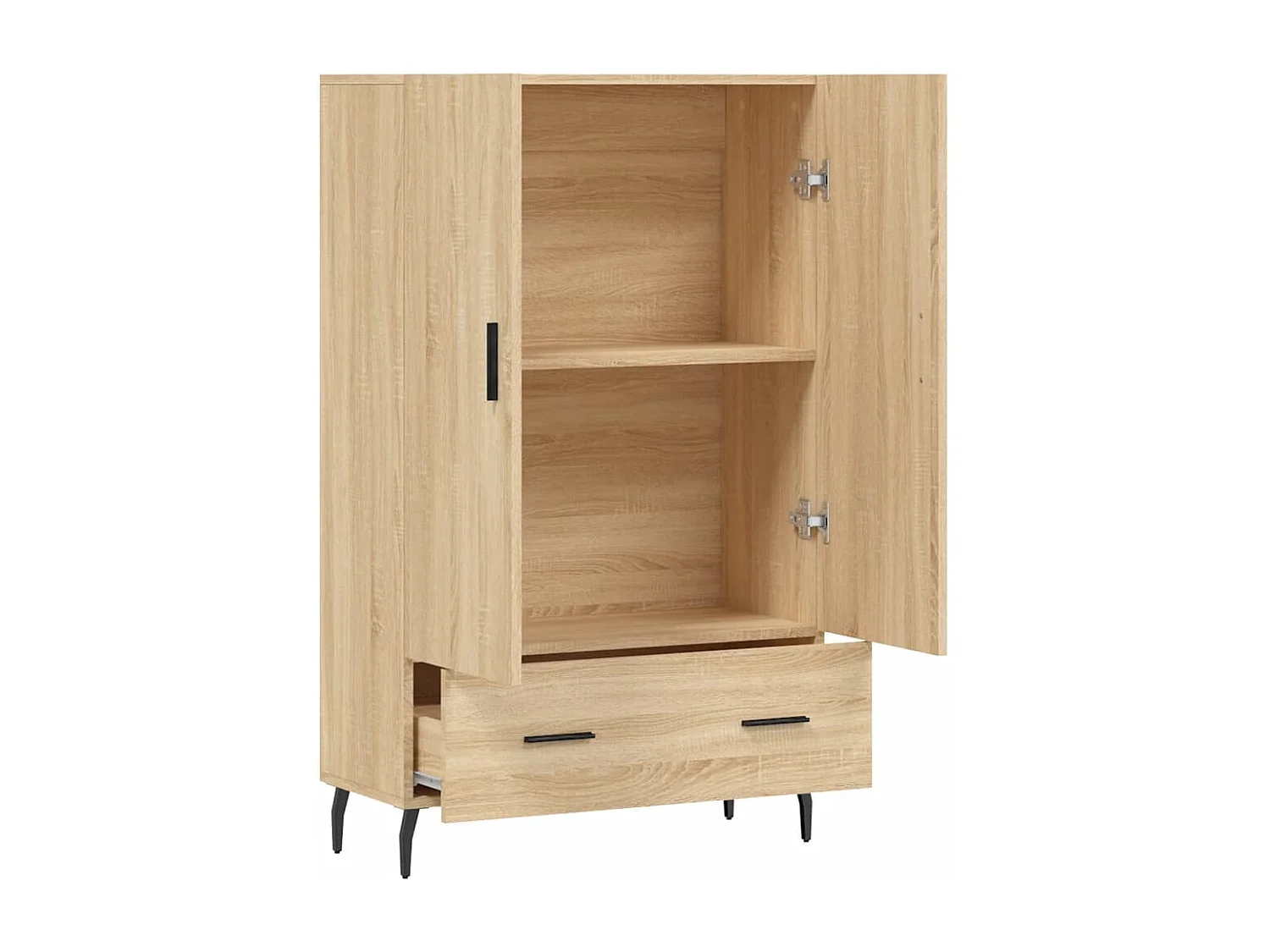 Buffet haut chêne sonoma 69,5x31x115 cm bois d'ingénierie
