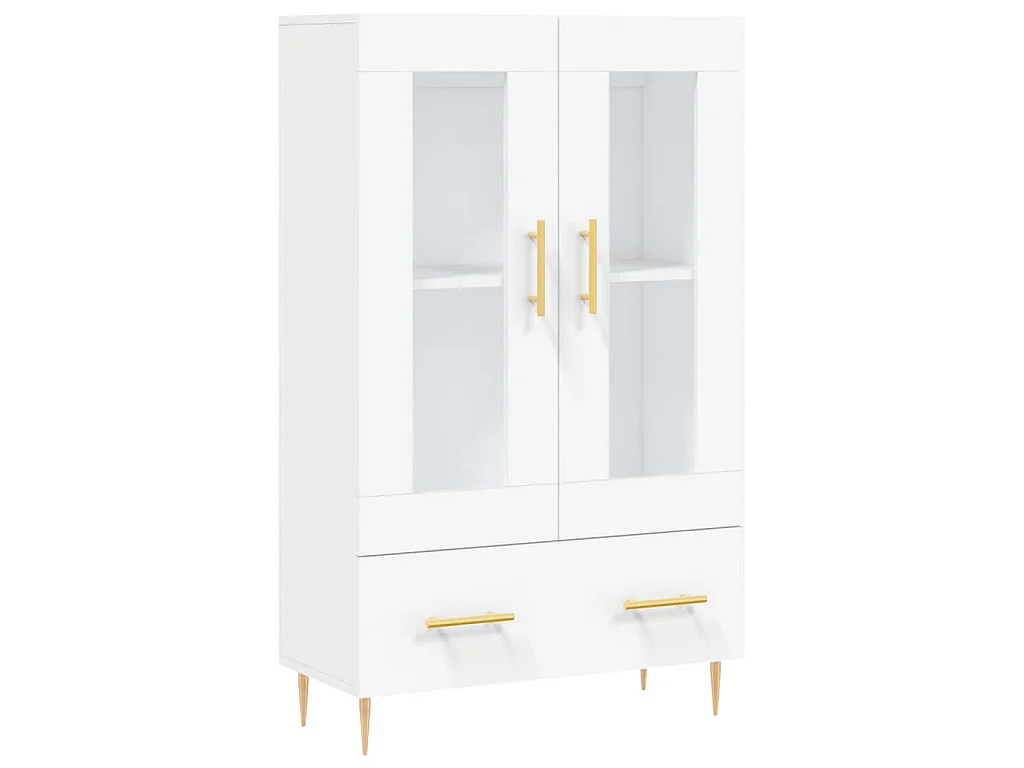 Credenza Bianca 69,5x31x115 cm in Legno Multistrato