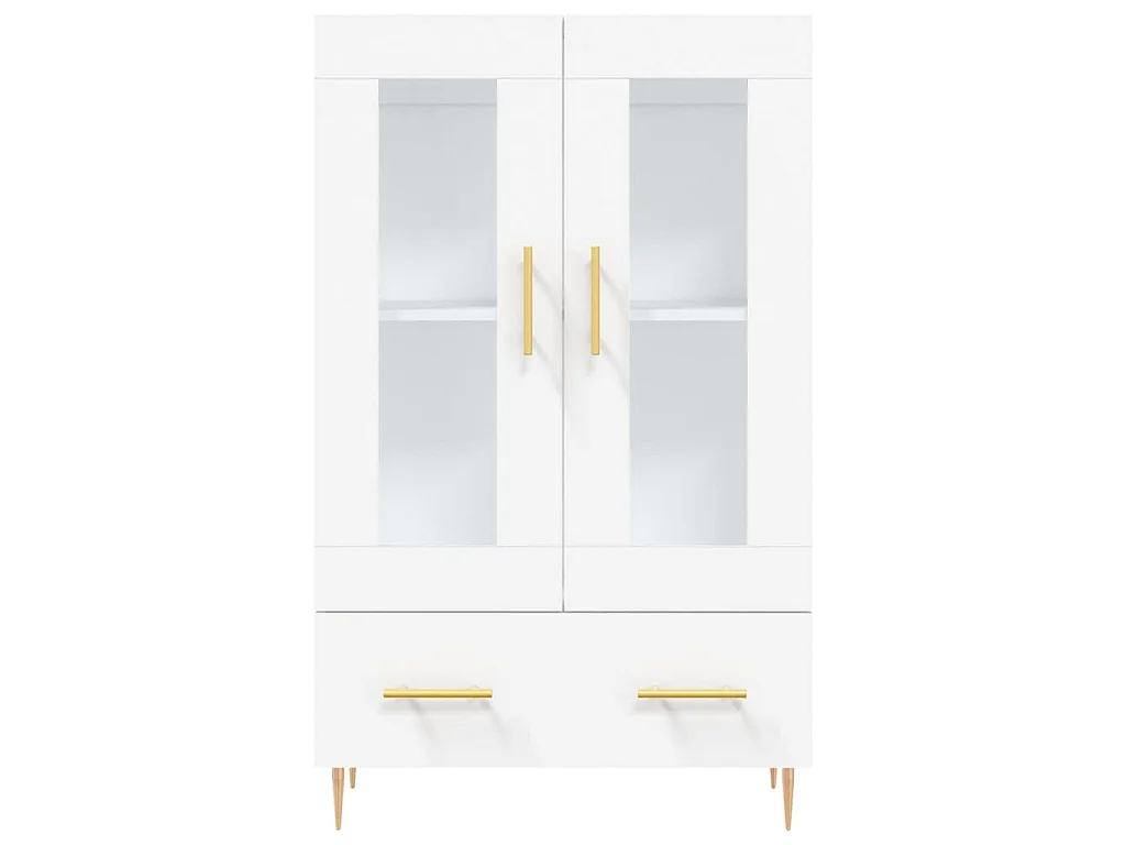 Buffet haut blanc 69,5x31x115 cm bois d'ingénierie